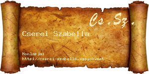 Cserei Szabella névjegykártya
